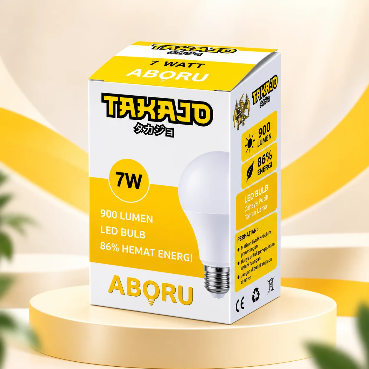 Takajo LED Bulb Aboru 7W Kuning