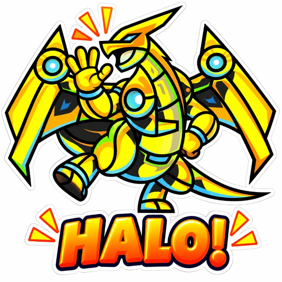 Stiker Takajo: HALO!