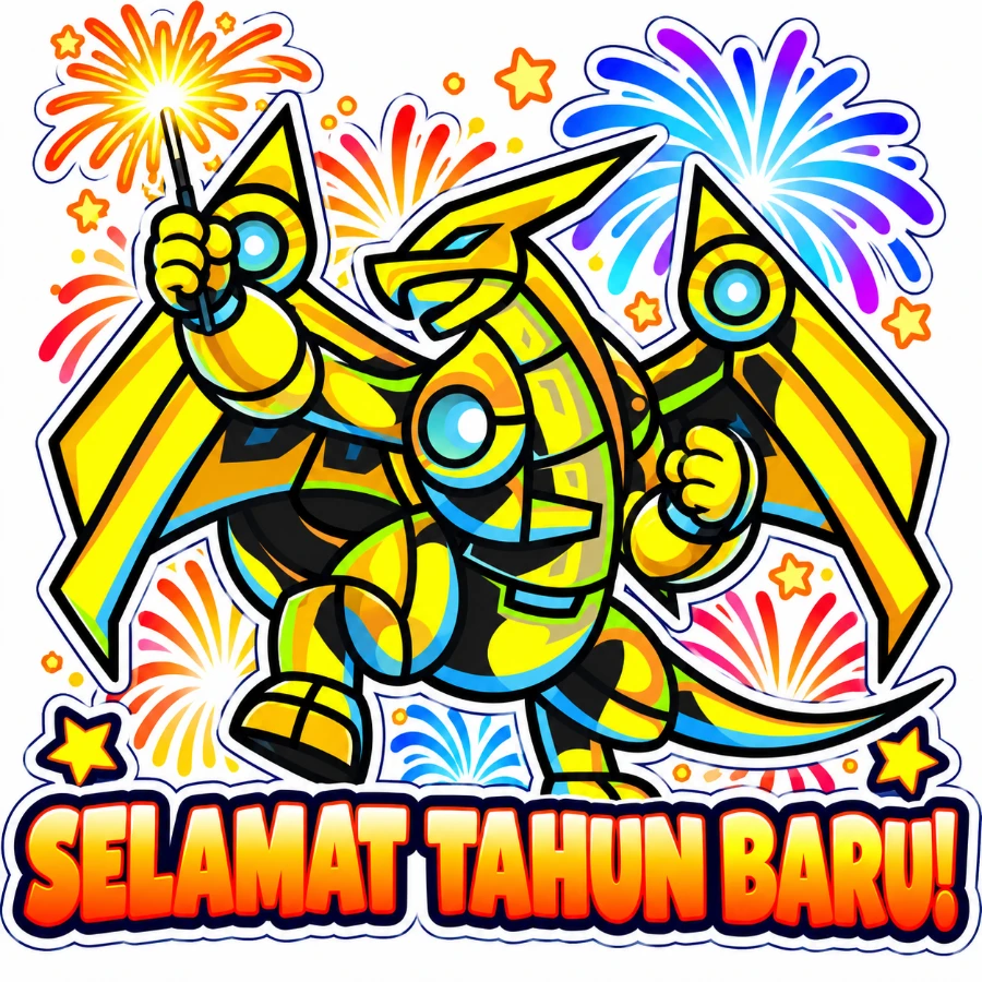Stiker Takajo: SELAMAT TAHUN BARU!